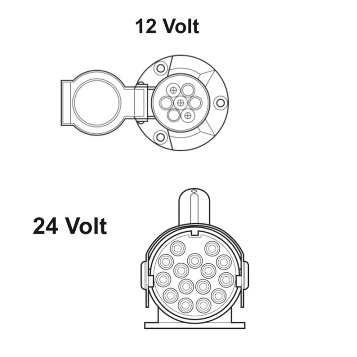 Reducteur de Tension 24/12V - 7 Plots - Adaptateurs 7/13 plots