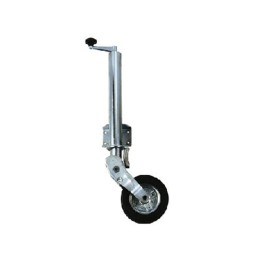 Vue d'ensemble de la roue jockey pivotante 60 mm pour attelages lourds.