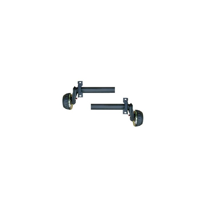 2 demi essieux Remorque à Souder 750KG 4TR130 - Essieux Freinés