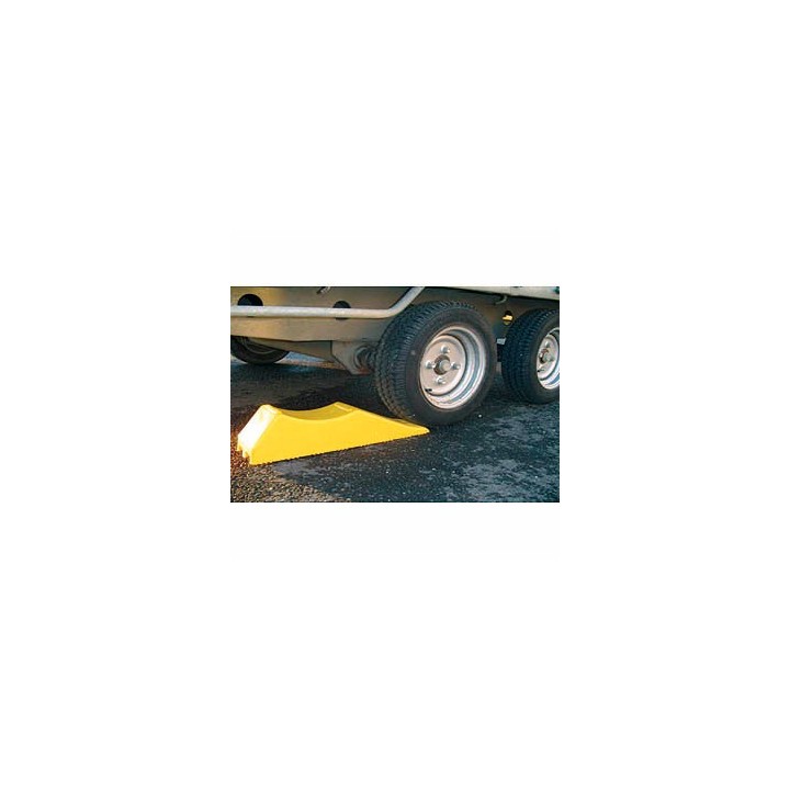 Cale de Roue 3 en 1 Jaune - 6T pour Camions et Remorques