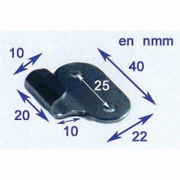 Crochet de Grenouillère 40 x 22 mm – Entraxe 25 mm – Verrouillage Sécurisé