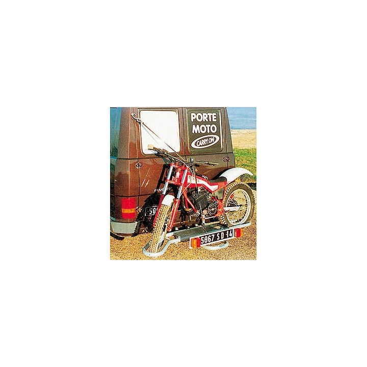 Porte moto sur attelage CARRY ON en acier galvanisé
