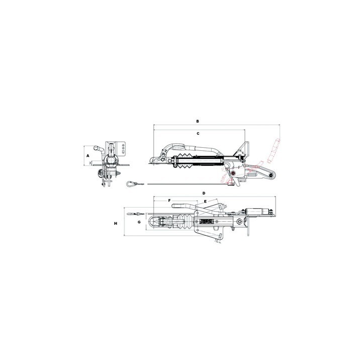 Tête d’Attelage Freinée KNOTT KF20 - 1100 à 2000 KG