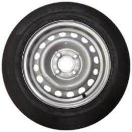 Roue de remorque 145/80x13 avec jante acier et entraxe 4TR98.