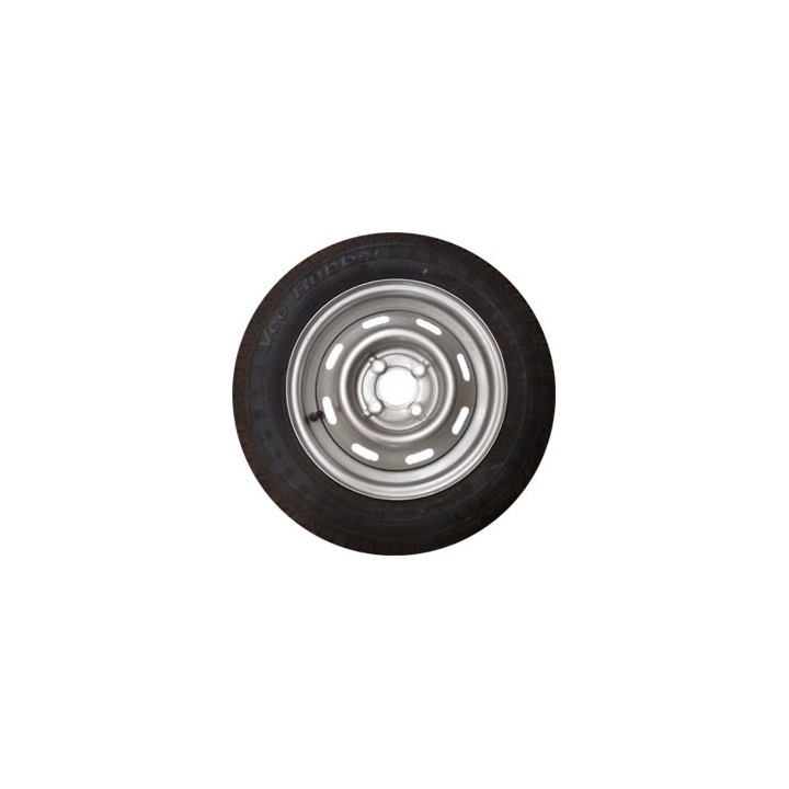 Roue de remorque 13 pouces 145/80x13 - EntraXe 100 mm - Déport +30 mm - Charge 425 kg