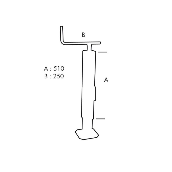 Bequille d'Appui Fixe - 900KG