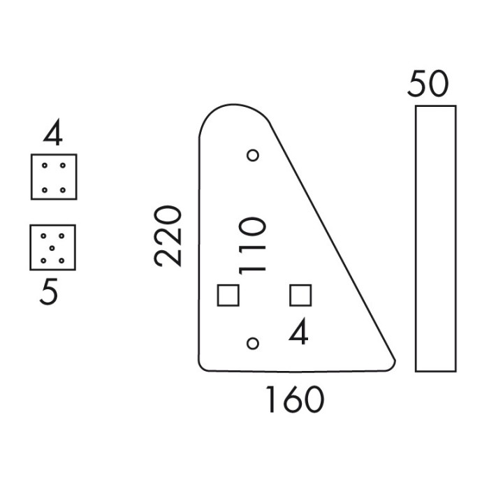 Feu 5 Fonctions AJBA FP 72 Droit - Clignotant, Stop, Veilleuse - 12V