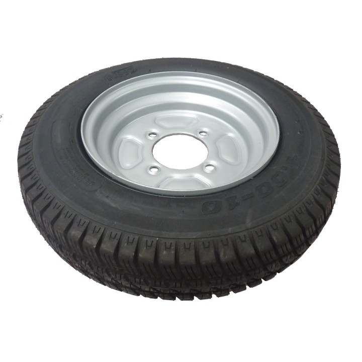 Roue Remorque 400X10 - 4TR115 - 272 kg - Jante 270 mm - Déport 0