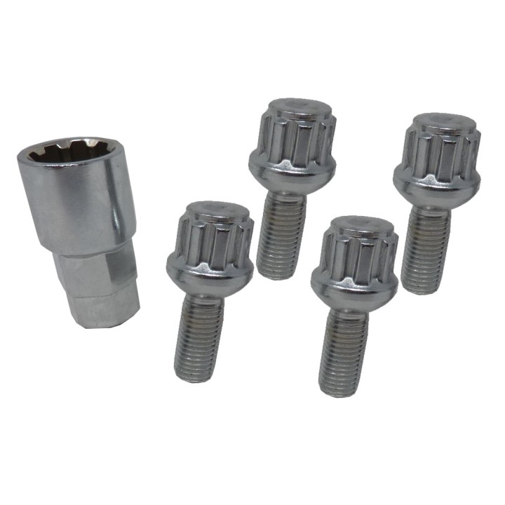 Vis Antivol M12x1,5x26 - Sphérique (par 4) - Visserie Roue