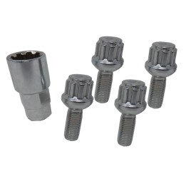 Vis Antivol M14x1,5x26 - Sphérique (par 4) - Visserie Roue