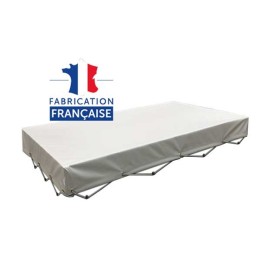 Bâche remorque premium 160 x 122 cm – Vue complète avec revers de 10 cm