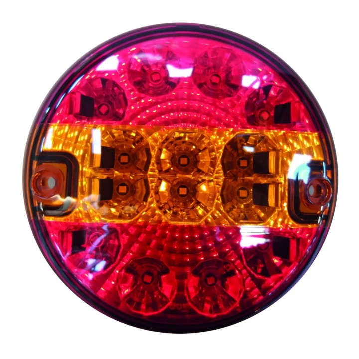 Feu rond droit/gauche - Rouge et Orange 3 fonctions