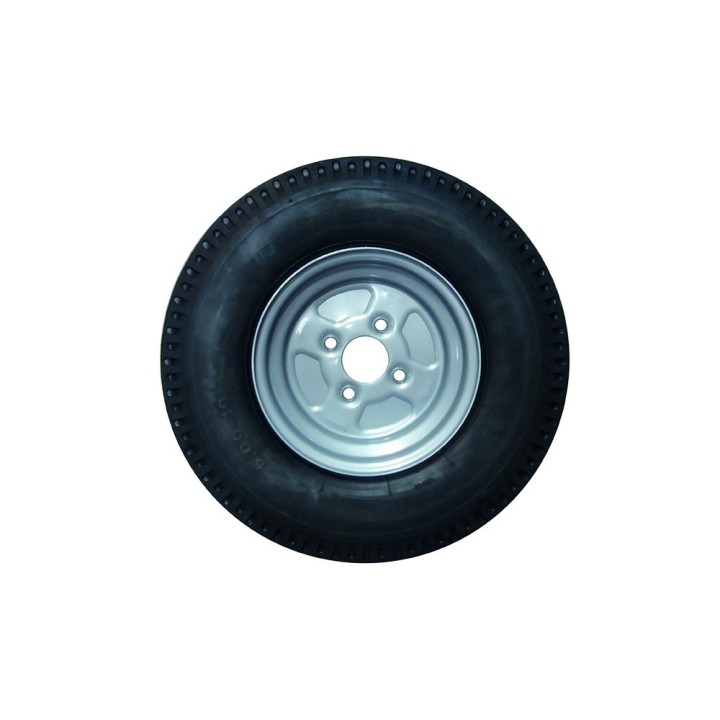 Roue Complète 500x10 - 4TR100 pour Remorque, Charge Max 355kg