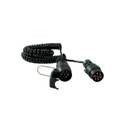 Rallonge spirale mâle/mâle plastique 3,5 m - 7 x 0,75 mm²