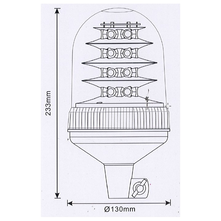 Gyrophare Multifonction LED Tige Rigide