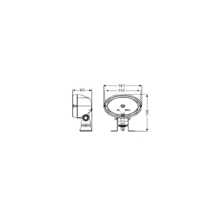 PROJECTEUR DE CABINE OVALE DOUBLE HALOGENE
