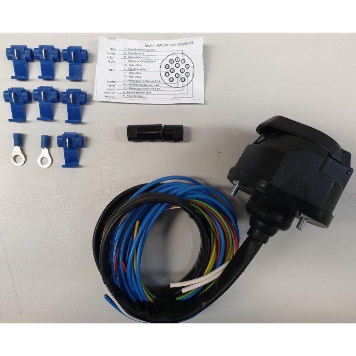 FAISCEAU CARAVANE 12V SOCLE 13 PLOTS