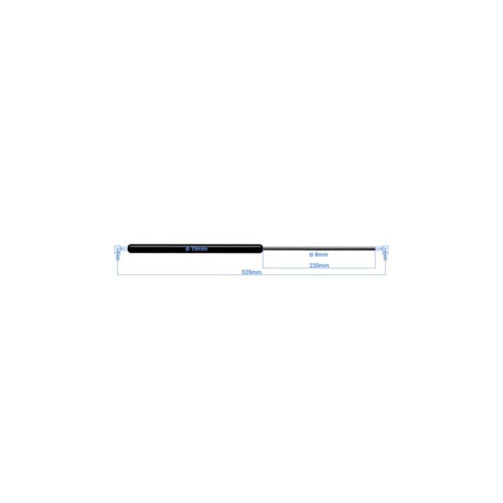 Verin a Gaz 400N - Diam 8 mm - Hors Promotions