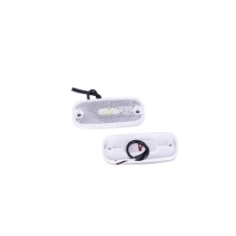 Feux d'encombrement à LED 12V - Blanc - Avant - Dimensions 111 x 45 mm