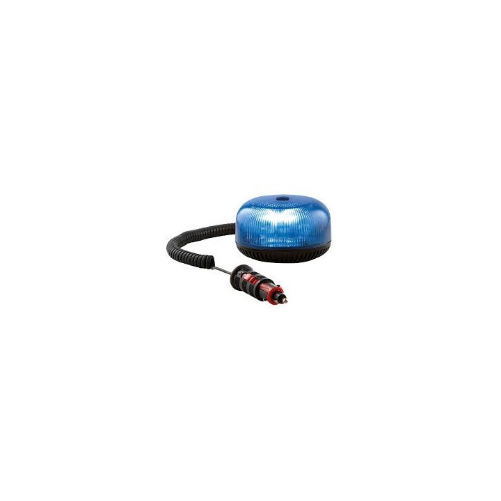Gyrophare CRYSTAL Tournant Bleu 12/24V - Base Magnétique IP66