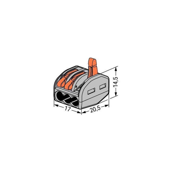 Connecteur WAGO 3 voies - Résistant et compact.