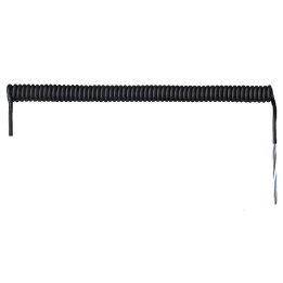 Cordon Spiralé 8x1mm² Nu - Extensible 3m, Résistant aux Huiles