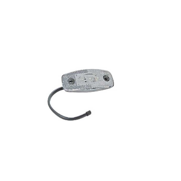 Feu de position BLANC LED + CABLE PLAT 500 mm