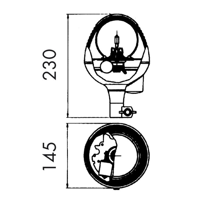 Gyrophare APOLLO 12V – Sécurité & signalisation avec tige souple