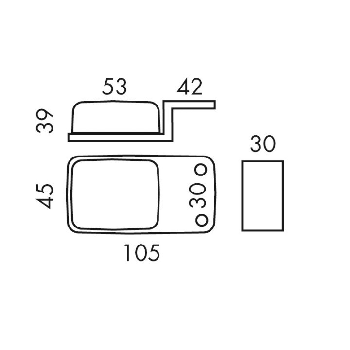Feu de Gabarit 12V à Languette SIM – Compact et Pratique (53x39 mm)