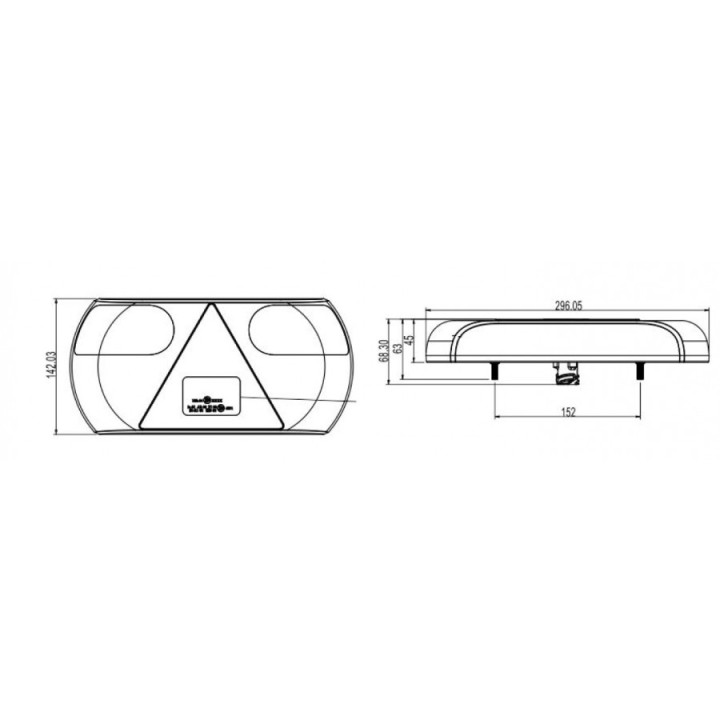 Feu arrière droit 12/24V - 32 LED