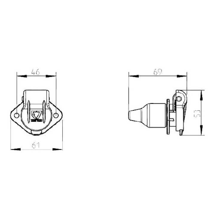 Socle pour Alimentation 12V - Prises P17