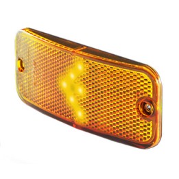 Feu de position latéral orange LED avec flèche + câble plat  500 mm