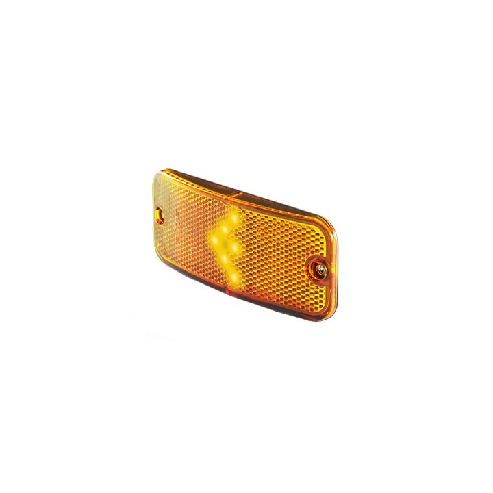 Feu de position latéral orange LED avec flèche + câble plat  500 mm