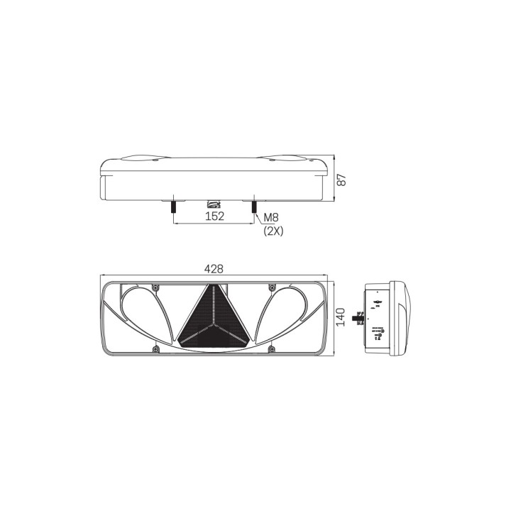 FEU ARRIERE LED 12/24V GAUCHE MULTIFONCTIONS