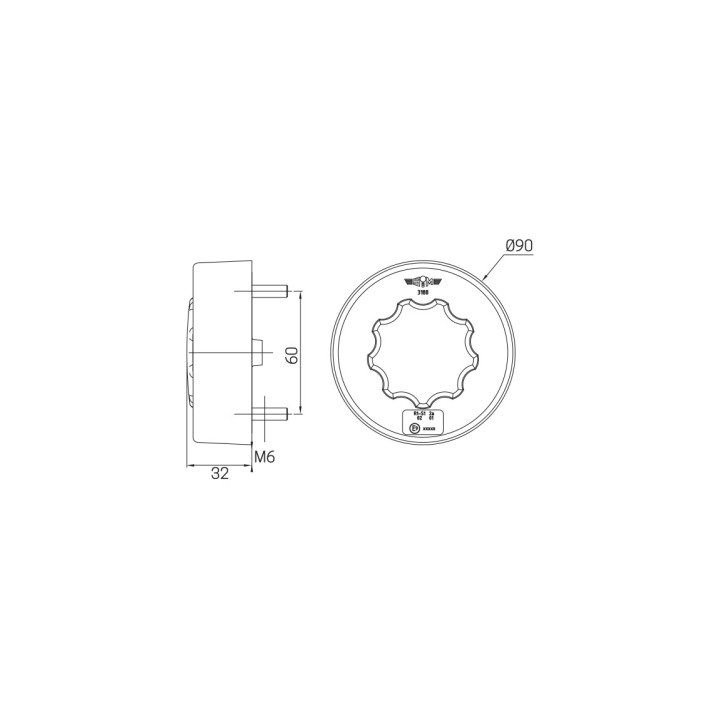 Feu antibrouillard LED 12/24V
