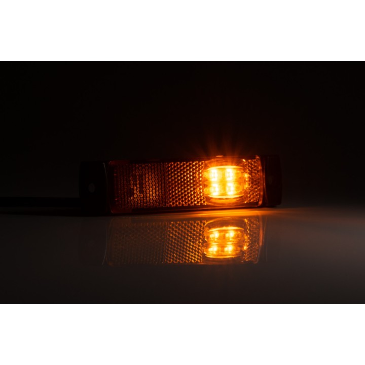 Feu de Gabarit LED Orange 12/24V FRISTOM avec Câble 2x0,75 mm²