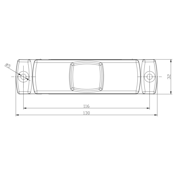 FEUX DE GABARIT LED BLANC + CONNECTIQUE QS075 - 12/24V
