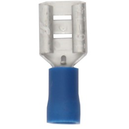 Cosses plates femelles bleues 6,35 mm - Sachet de 1000
