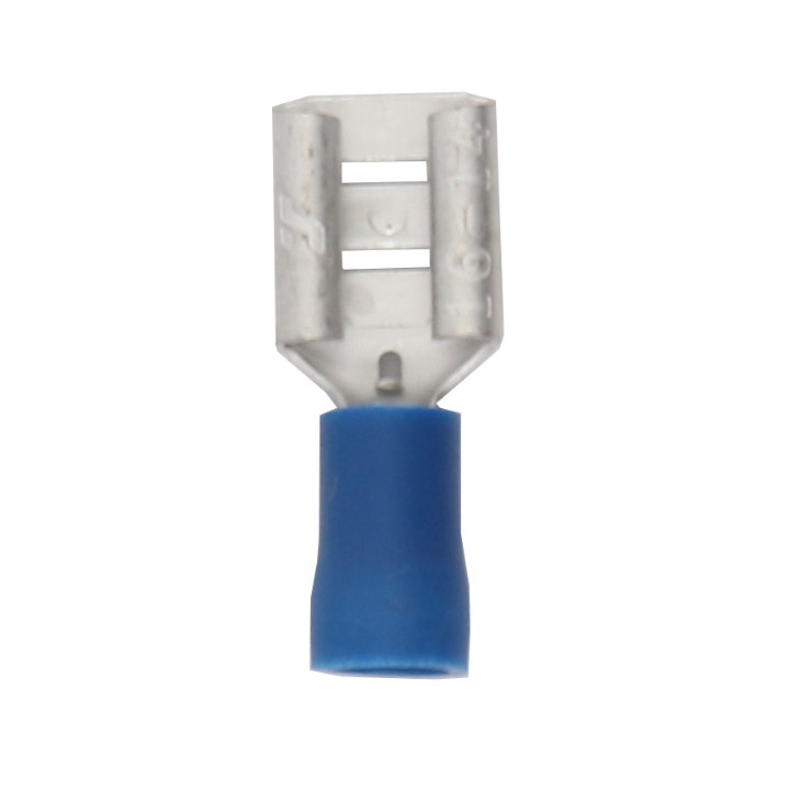 Cosses plates femelles bleues 6,35 mm - Sachet de 1000