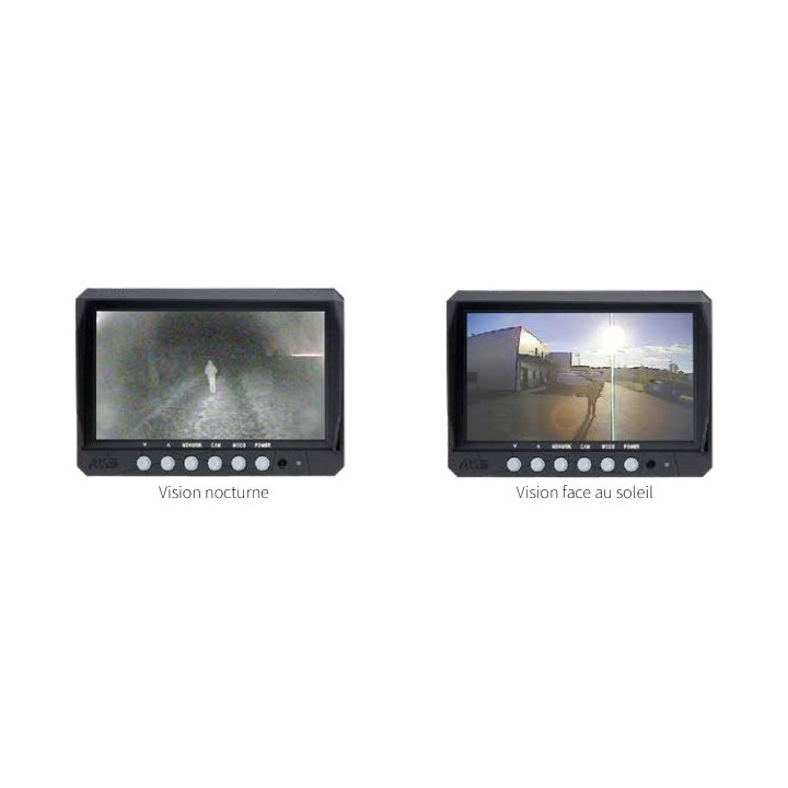 1.	Moniteur 7 pouces anti-reflet - Image claire et nette en toutes circonstances.