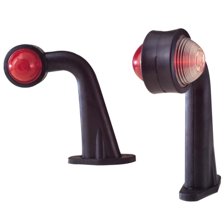 Feu de gabarit incliné AJBA 12V - Base métallique et cabochon réversible