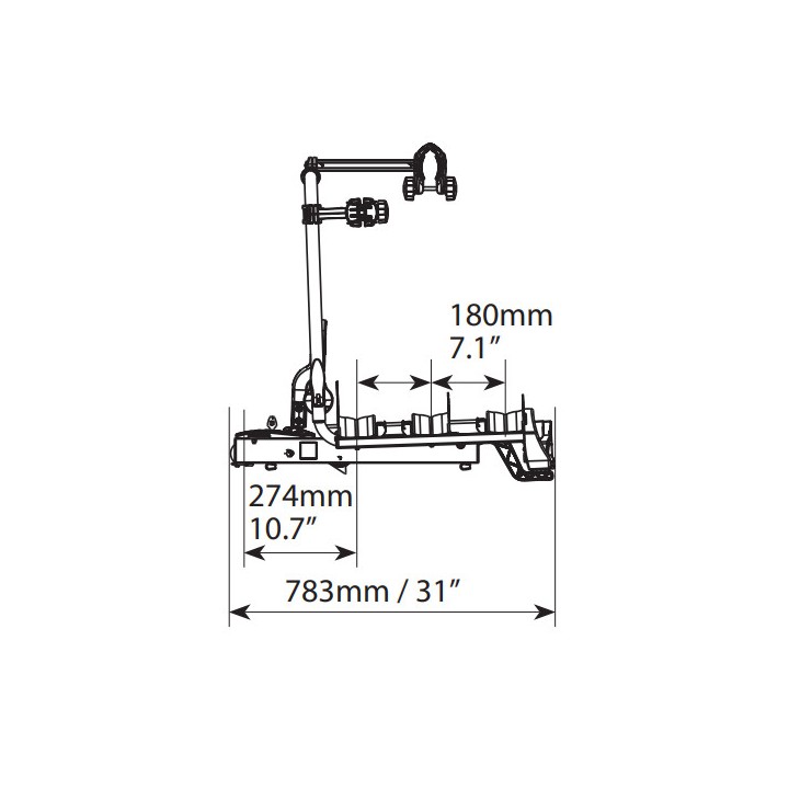 Porte-velos pour attelage - 3 velos - Basculant