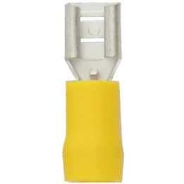 Cosses plates femelles  jaune 6,3x0,8