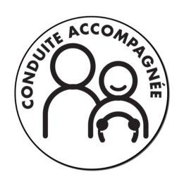 Disque conduite accompagnée adhésif