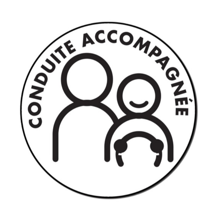 Disque conduite accompagnée adhésif