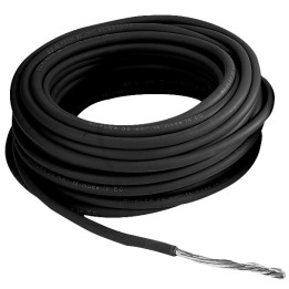 Câble 1 mm² double isolation - Noir - 25 Mètres - fils - remorque