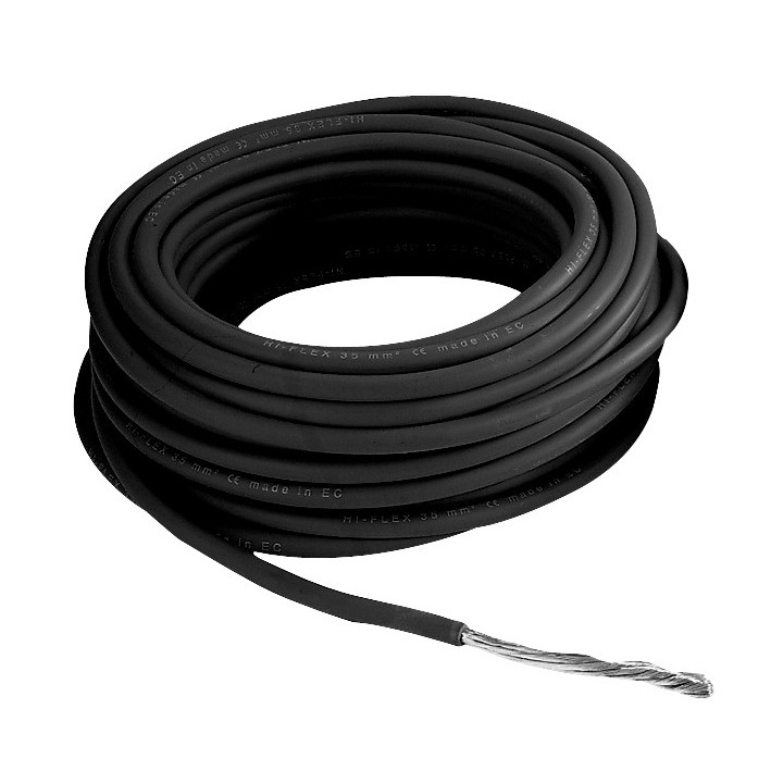 Câble 1 mm² double isolation - Noir - 25 Mètres - fils - remorque