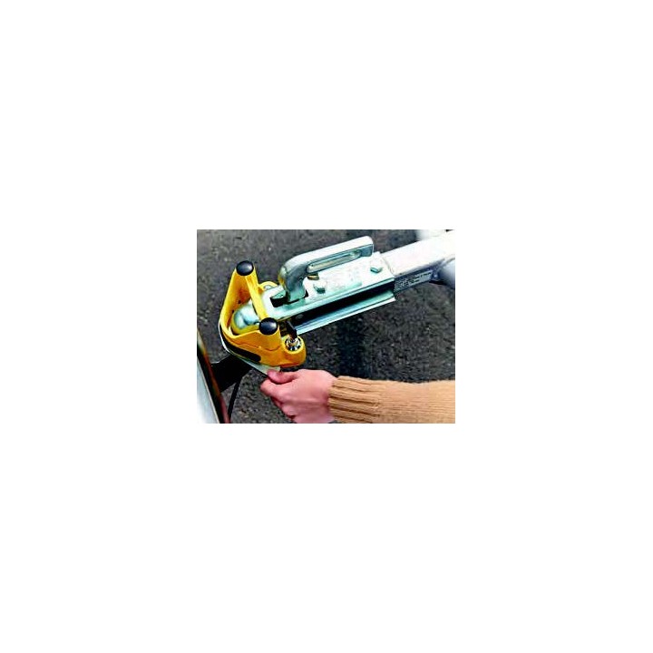 antivol tete attelage remorque avec serrure poussoir + 2 cles