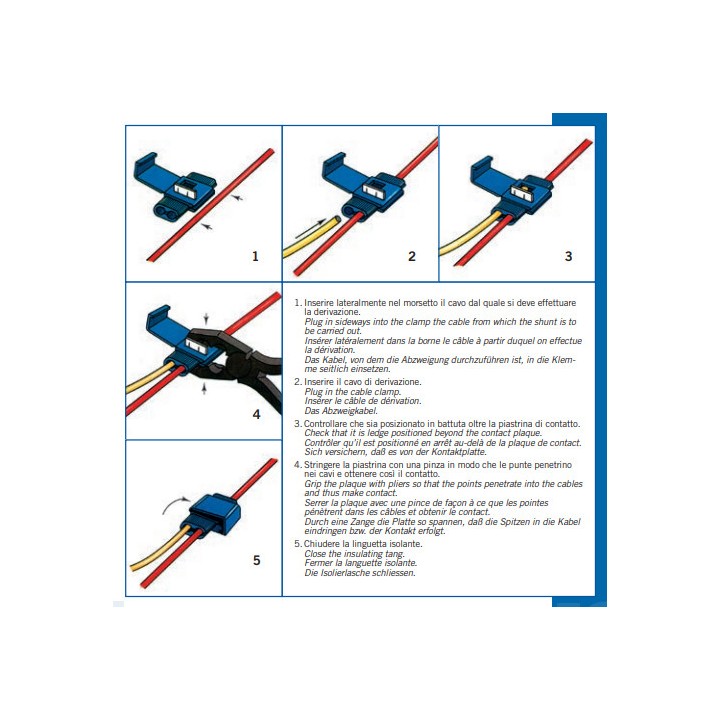 Cosse connecteur rapide bleu