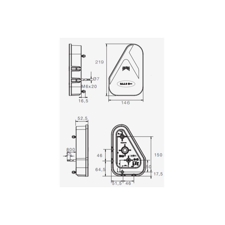 FEU ARRIERE LED DROIT EARPOINT - ASPOCK